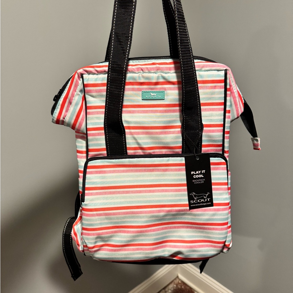 SCOUT Cooler Backpack Striped - Pink and White